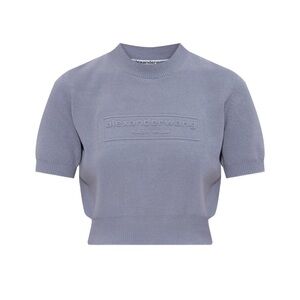 Alexander Wang Gray Cropped Knit Top
